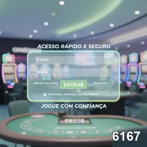 Tela de login do site 6167 com acesso a serviços VIP.