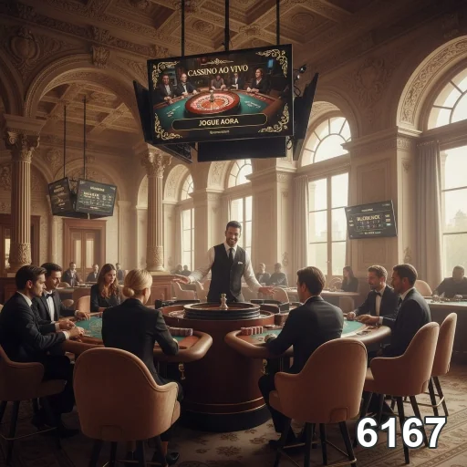 Jogadores interagindo em cassino ao vivo no app 6167.