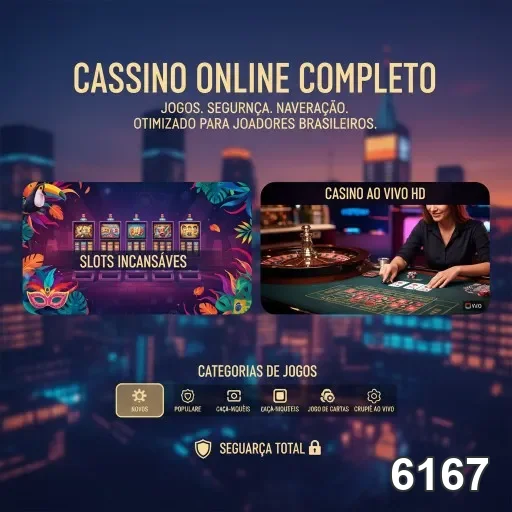 Interface de cassino online com opções de saque no 6167.