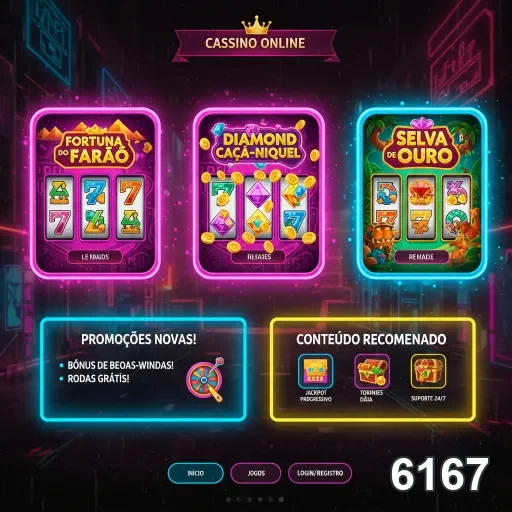 Jogos de slots destacados no cassino online 6167.