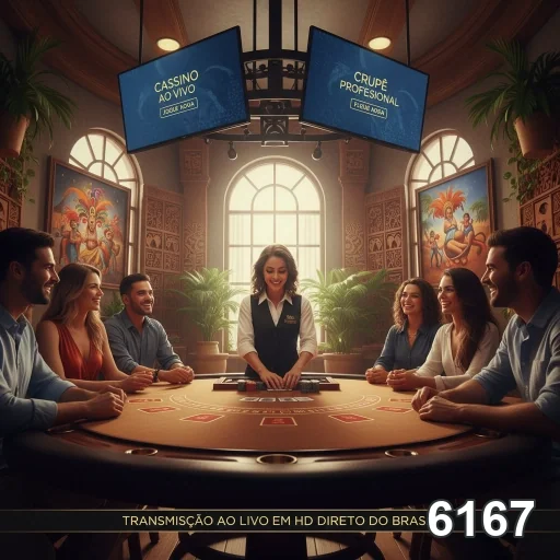 Mesa de cassino ao vivo da plataforma 6167 com dealers profissionais.