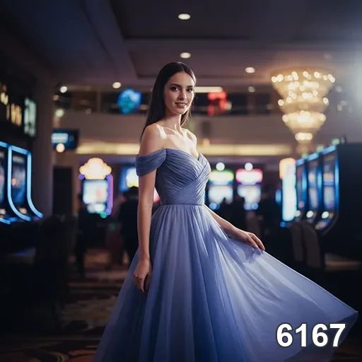 Modelo elegante em ambiente de cassino do 6167.