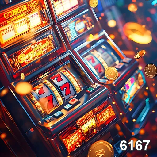 Máquina de slot com símbolos clássicos na plataforma 6167.