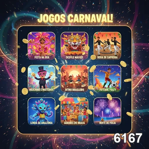 6167 apresenta jogos de Carnaval para usuários VIP em mobile.