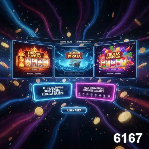 Interface do cassino online 6167 com jogos VIP em destaque.