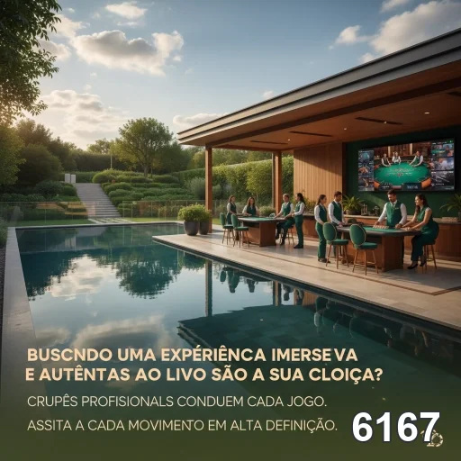 Imagem de serviços VIP com jogos ao vivo no 6167, em ambiente sofisticado.
